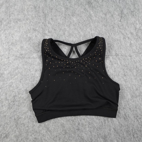 GAIAM Other - Gaiam Sports Bra Women Small Black Strappy Back Celestial Foil Print High Neck